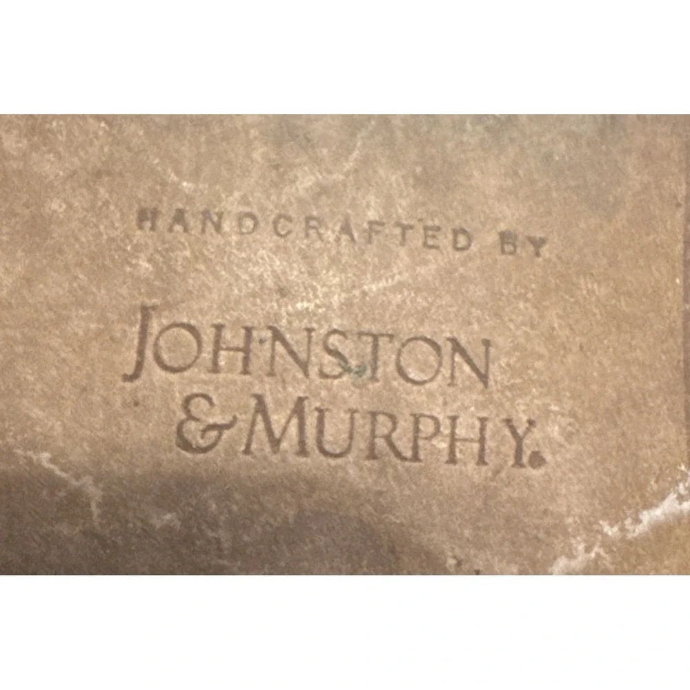 VTG‎ Johnston & Murphy Italy Brown Leather Cap Toe Oxford Dress Mens Size 10 M